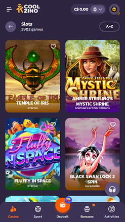 Coolzino Casino Spiele Mobil