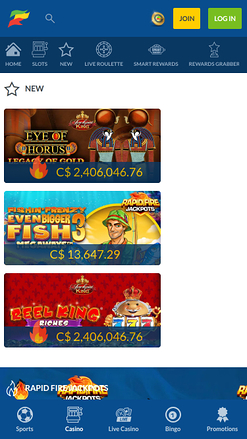 Jackpot del Casinò Coral Mobile
