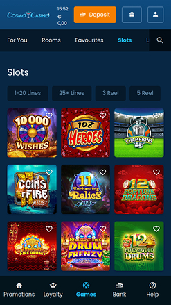 Jeux de Cosmo Casino Mobile