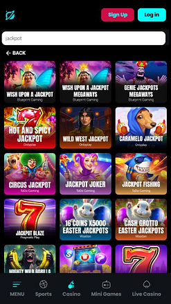 Jackpot d'images Cosmobet Mobile
