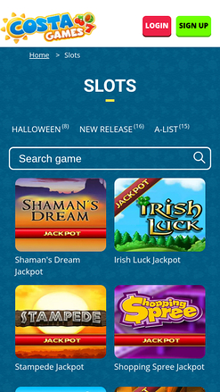 Bote de Costa Games Casino Móvil