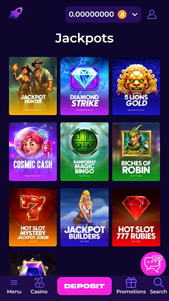 Jackpot d'images mobiles Crashino