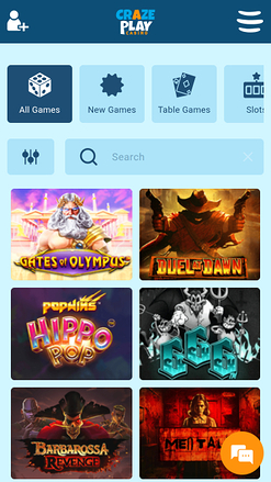 Juegos de Craze Play Casino Móvil