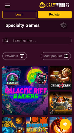 Crazy Winners Casino Mobile Specialty Games