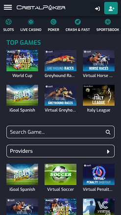 Cristal Poker Casino Sports Mobile