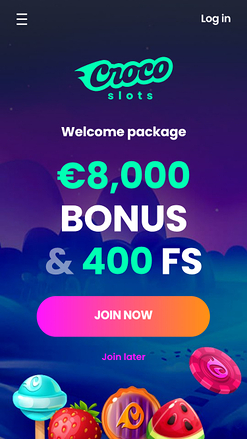 Crocoslots Casino Homepage Mobile