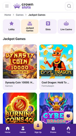 Imagen del bote móvil del casino Crown Slots