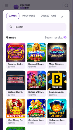 Bote de Crown Slots Casino Móvil