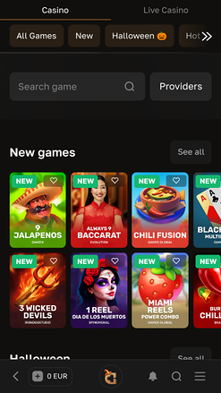 Crowngold Casino Homepage Mobile