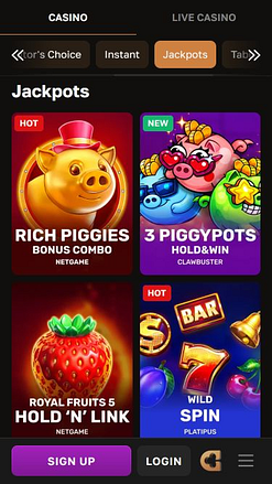 Crowngold Casino Mobile Jackpot