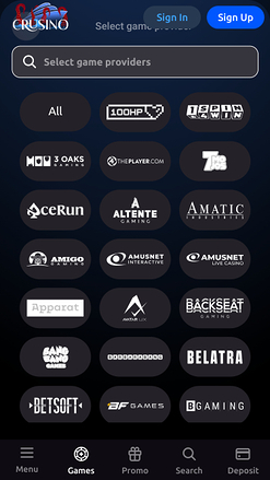 Crusino Casino Spieleentwickler Mobil