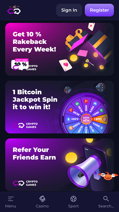 Crypto Games Aktionen Mobil