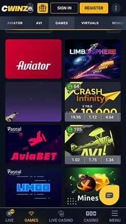 Mobiles Bild der Spiele von CWinz