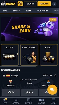 Главная страница CWinz Мобильная версия