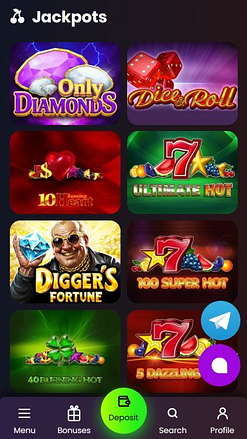 Изображение мобильного джекпота Daddy Casino