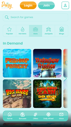 Giochi del Daisy Slots Versione mobile