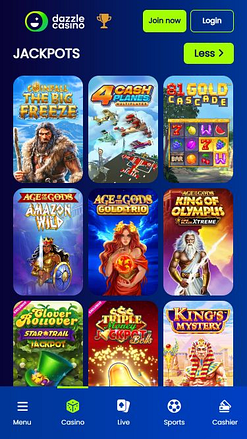 Image du jackpot mobile de Dazzle Casino