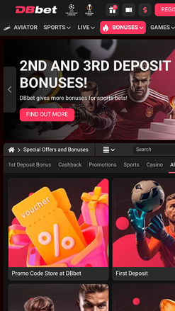 Promotions mobiles du casino Dbbet