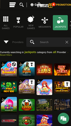 Jackpot du DBosses Casino Version mobile