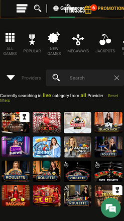 Croupier en direct du DBosses Casino Version mobile