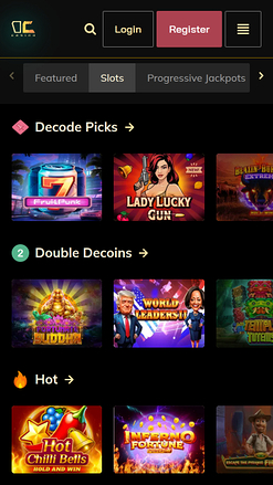 Giochi del Decode Casino Versione mobile