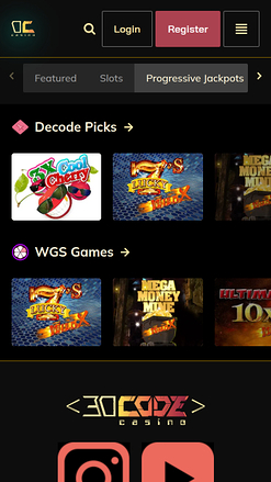 Jackpot del Decode Casino Versione mobile