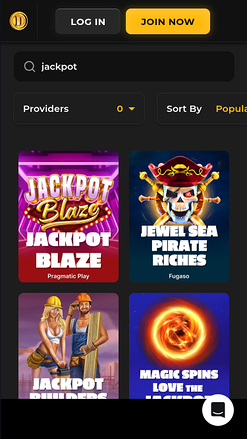 Jackpot du Dedprz Casino Version mobile