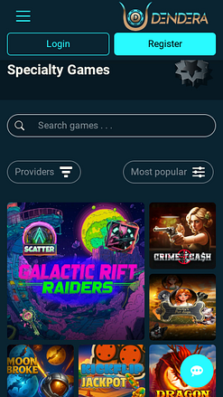 Jeux spécialisés mobiles de Dendera Casino