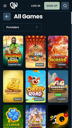DepositWin Casino Giochi di immagini per dispositivi mobili