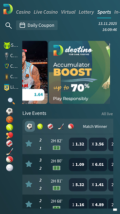 Deportes de Destinobet Casino Móvil