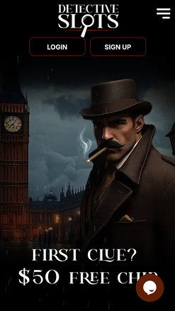 Page d’accueil de Detective Slots Mobile
