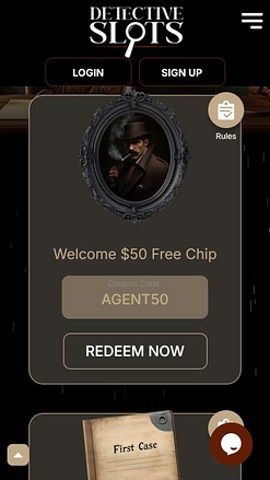 Images promotionnelles pour le jeu mobile Detective Slots