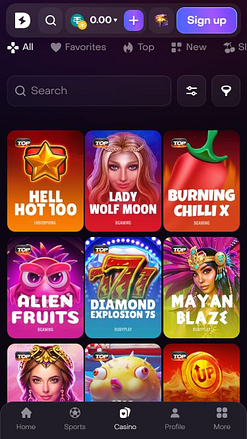 Mobiles Bild der Spiele von Dexsport Casino
