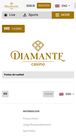 Promociones de Diamante Casino Móvil