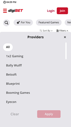 Développeurs de jeux du casino Digibet Mobile