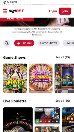 Croupier en direct du casino Digibet Mobile