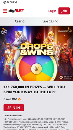 Promotions du casino Digibet Mobile