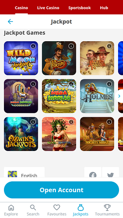 Jackpot del casinò Ding Mobile