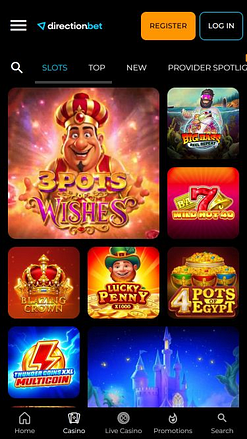 Giochi di immagini per dispositivi mobili del casinò Directionbet