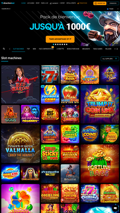 Page d’accueil du casino Directionbet Mobile