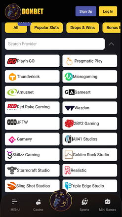 Développeurs de jeux du casino DonBet Mobile