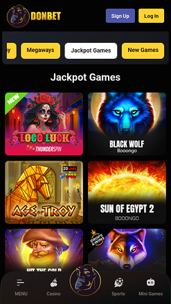 Jackpot du casino DonBet Mobile