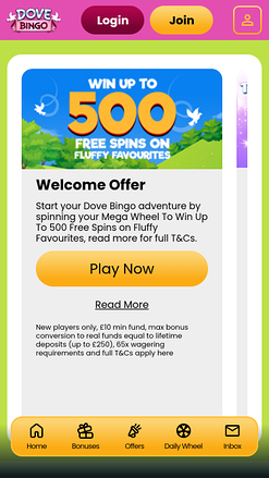 Promozioni Dove Bingo Casino Mobile