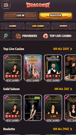Casino Dragonia Avec Croupiers En Direct Pour Mobile