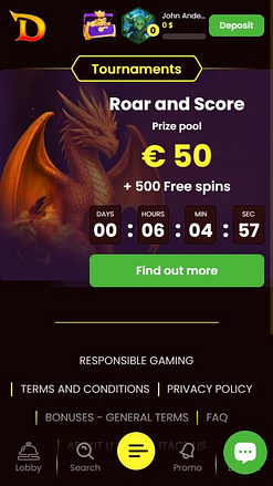 Мобильные турниры казино DragonSlots