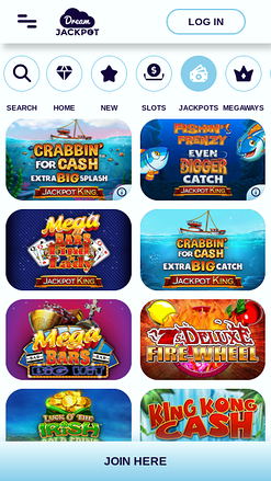 Jackpots du casino Dream Jackpot Mobile