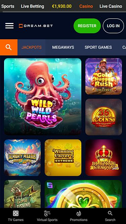 Image mobile du jackpot de Dream.bet