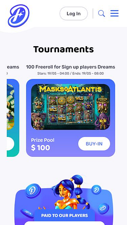 Tornei di Dreams Casino per dispositivi mobili