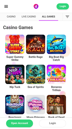 Jeux de casino Dreamz Mobile