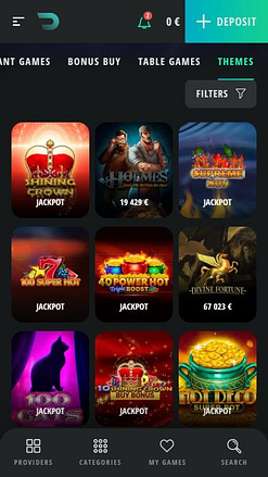 Drip Casino Мобильное изображение Джекпот
